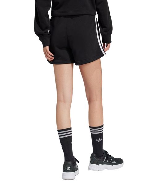 Shorts Adidas Moletinho 3 Stripes Black