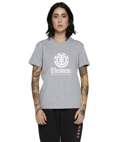 Camiseta Element Vertical - Cinza Mescla