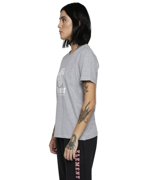 Camiseta Element Vertical - Cinza Mescla