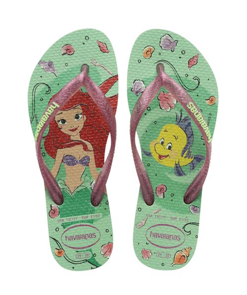 Chinelo Havaianas Kids Slim Princess - Verde
