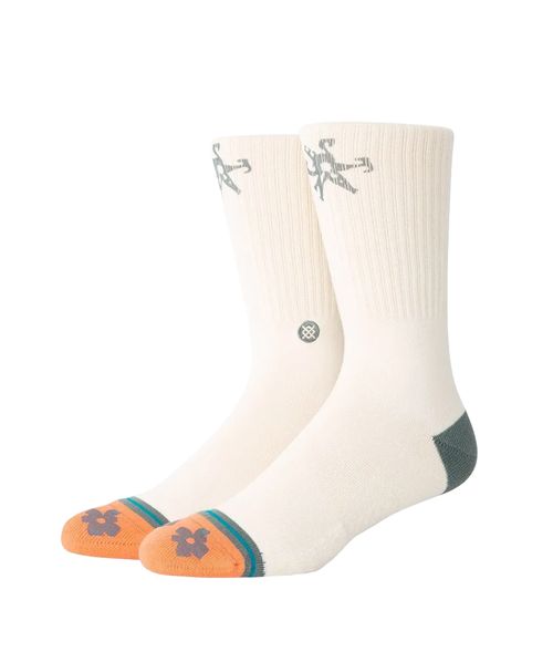 Meia Stance Frayed Branco Vintage