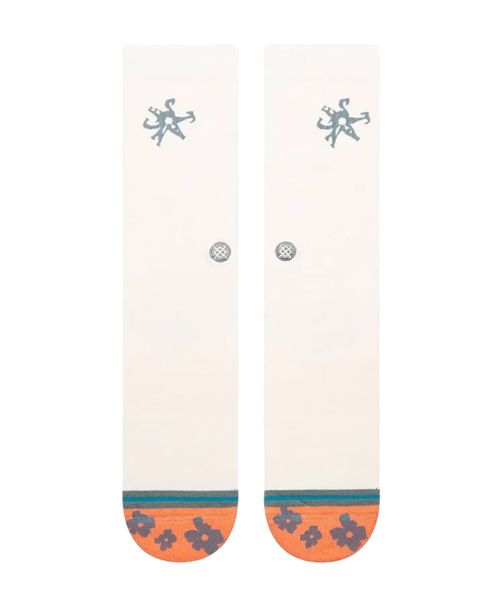 Meia Stance Frayed Branco Vintage