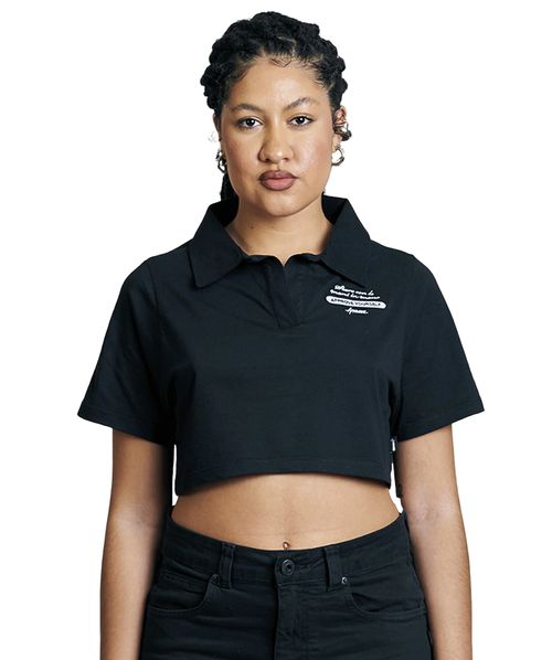 Cropped Polo Approve Estate Italiana Preto