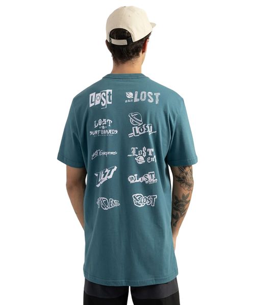 Camiseta Lost Logotypes Azul Hossegor