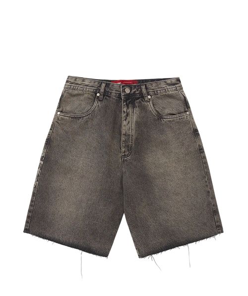 Bermuda Oakley x Piet Distressed Denim Khaki