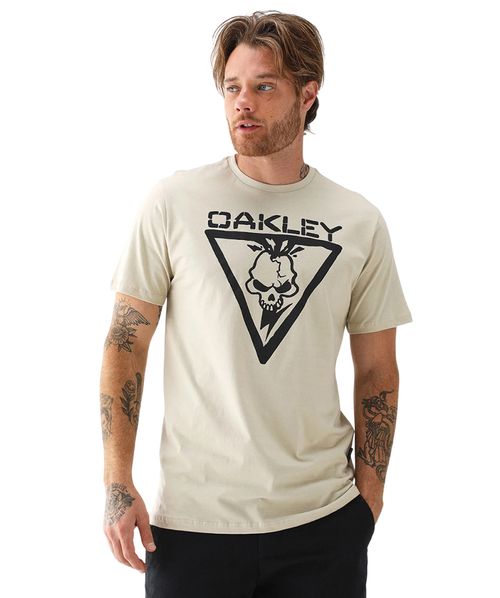 Camiseta Oakley Elite Skull Bege