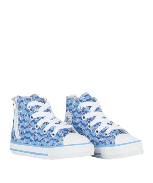 Tênis Converse Infantil Chuck Taylor All Star Side Zip Stitch Azul