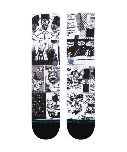 Meia Stance The Sleeve Crew Black White