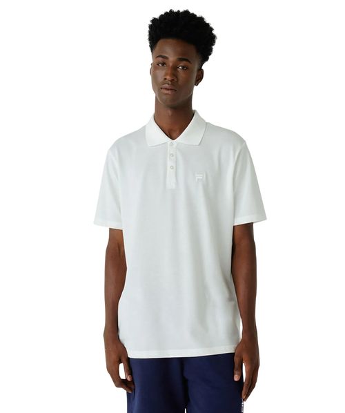 Polo Fila Basic Letter Pima Branco