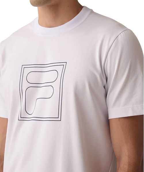 Camiseta Fila Regular Classic Outline Masculina Branco