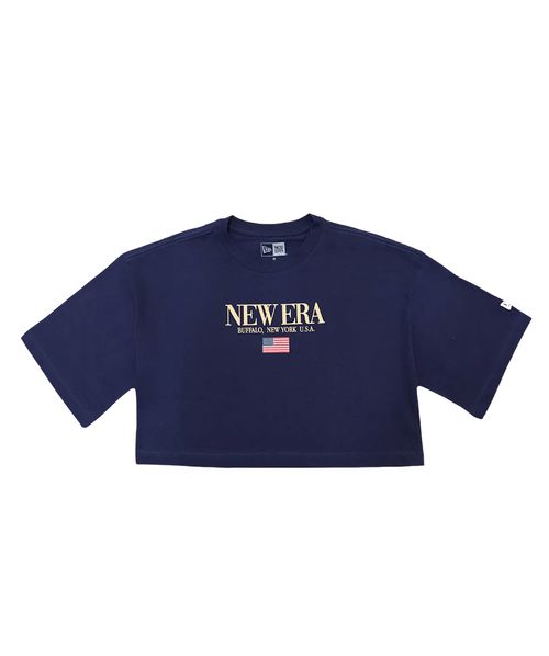 Camiseta Cropped New Era Sport Vintage Branded Marinho