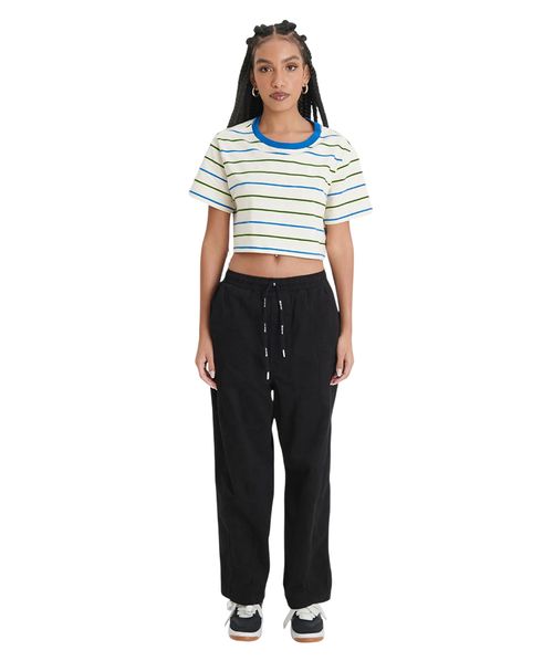 Cropped T-Shirt Baw Sweet Logo Verde Azul