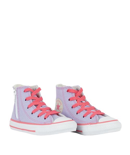 Tênis Converse Kids Chuck Taylor All Star Side Zip Canvas+1 Lilás Violeta