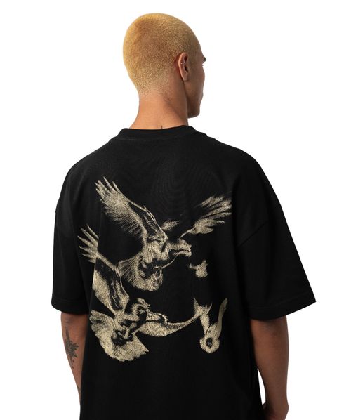 Camiseta Box Fit MCD Pigeon Preto